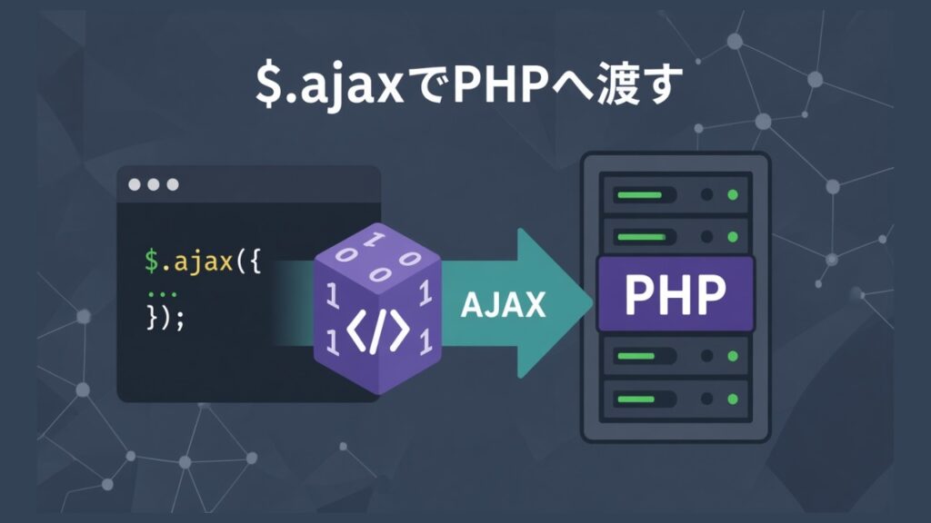 【Javascript】$.ajaxを使ってサーバ（PHP）にデータを渡す方法のスクリーンショット