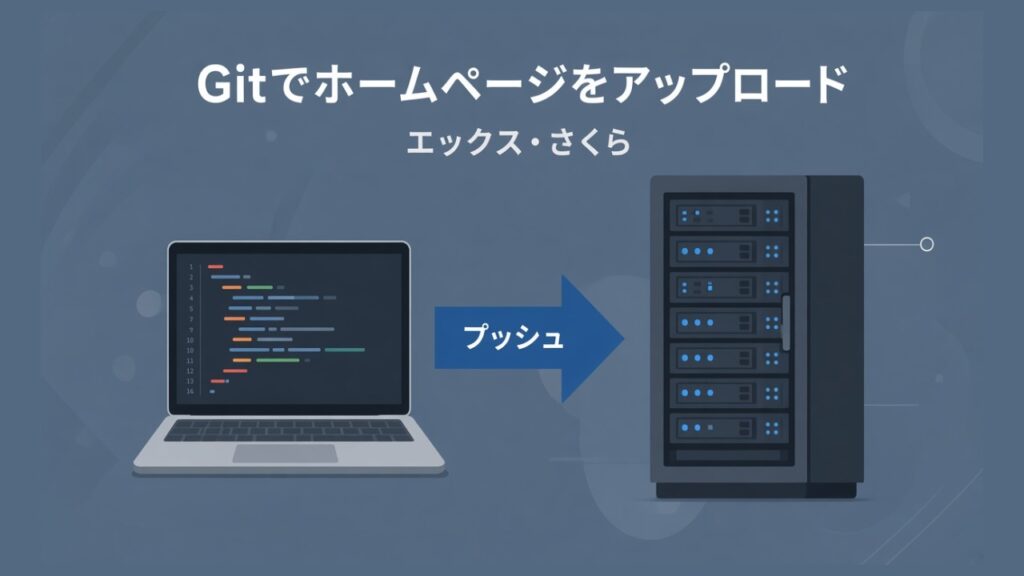 Gitを使ってホームページをレンタルサーバにアップロードする方法（エックスサーバー、さくらのレンタルサーバ）のスクリーンショット