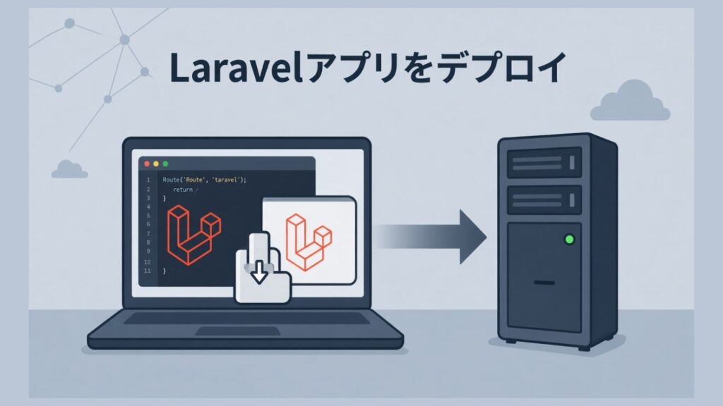 Laravelで作ったWebアプリをサーバにアップロード（デプロイ）する方法のスクリーンショット