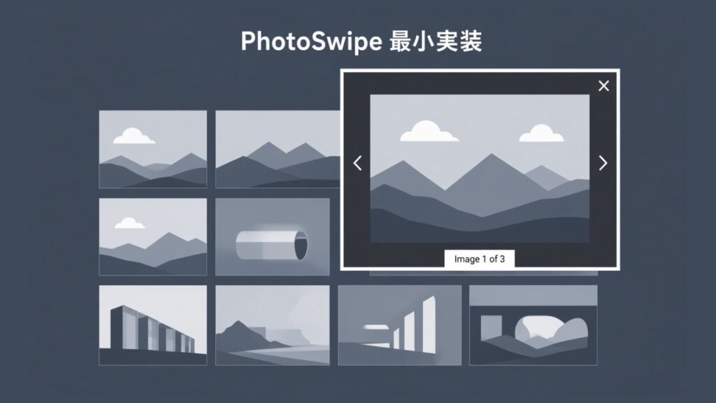 PhotoSwipeの使い方（最小限の実装）のスクリーンショット