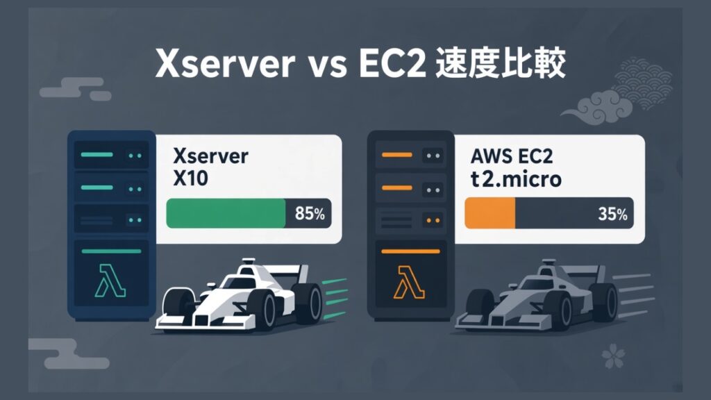 XSERVER X10 と AWS EC2 t2.micro の処理速度を比較してみたのスクリーンショット