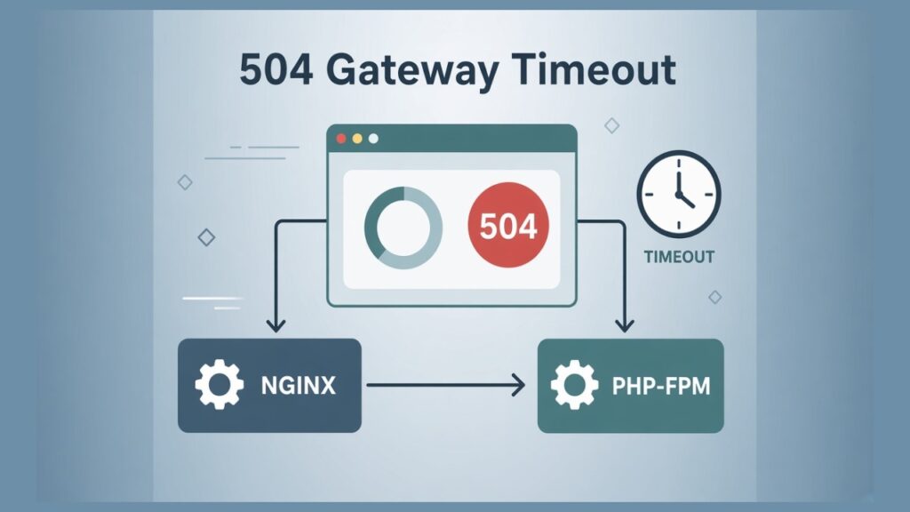 nginx + php で504 Gateway Timeout（タイムアウト）設定あれこれのスクリーンショット