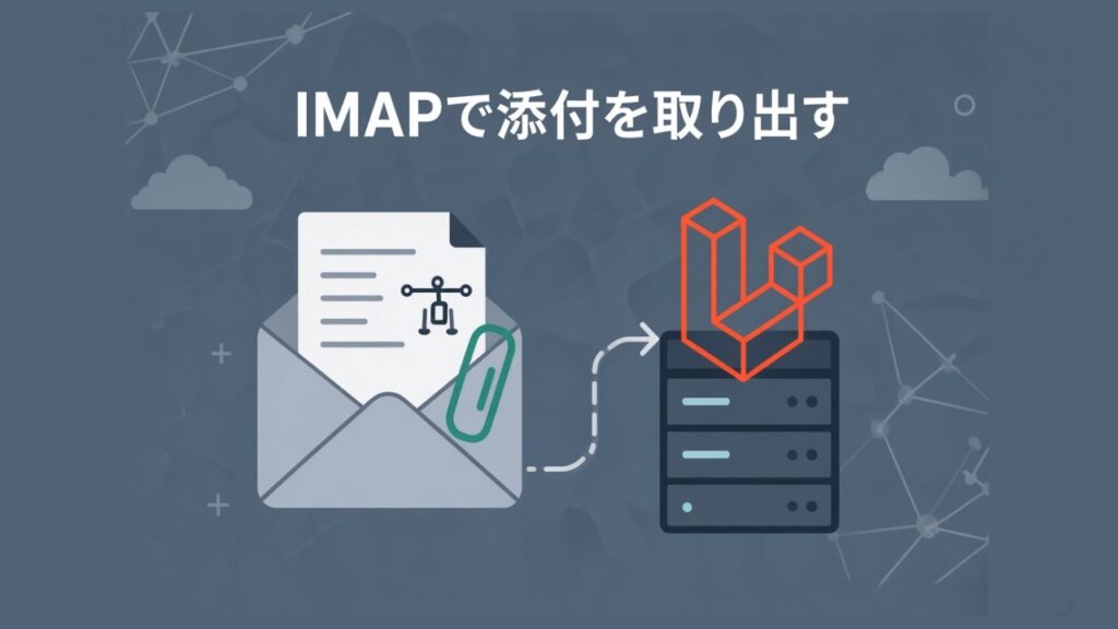Laravelでメール(IMAP)を受信して添付ファイルを抽出するのスクリーンショット