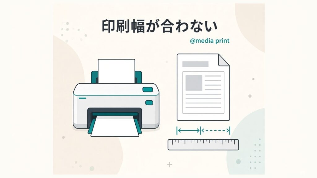 【CSS】印刷用ページの幅が指定通りにならないのスクリーンショット