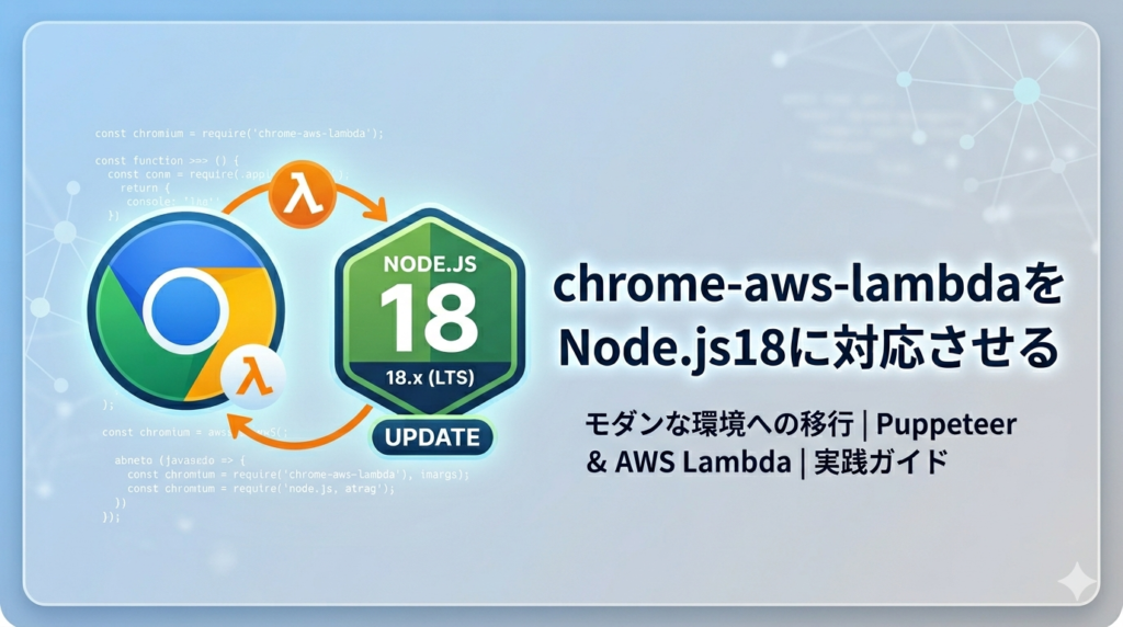 chrome-aws-lambdaをNode.js18に対応させるのスクリーンショット