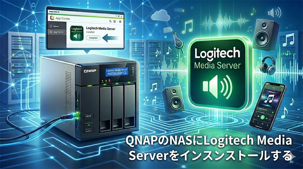 QNAPのNASにLogitech Media Serverをインストールするのスクリーンショット